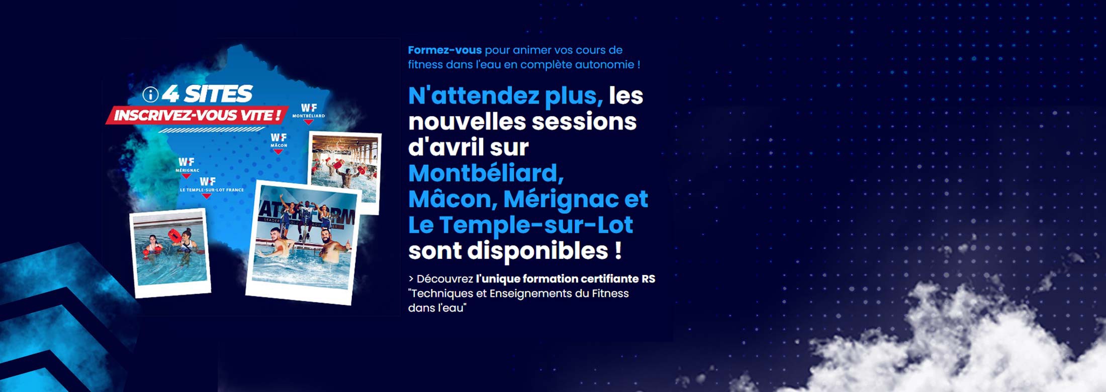 N'attendez plus, les nouvelles sessions d'avril sur Montbéliard, Mâcon, Mérignac et Le Temple-sur-Lot sont disponibles !